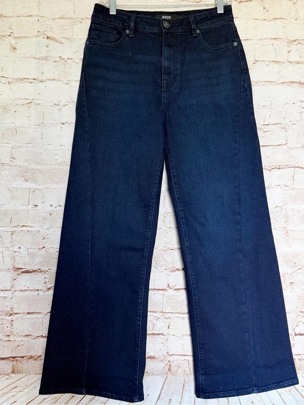 Hudson seamed wide leg jeans